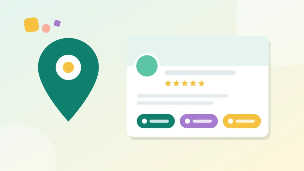 Une fiche d'établissement sur Google avec son adresse, ses avis et ses boutons de contact.